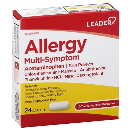 Image for Leader Allergy, Multi-Symptom, Caplets,24ea from BEN'S FAMILY PHARMACY