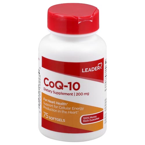 Image for Leader CoQ-10, 200 mg, Softgels,75ea from BEN'S FAMILY PHARMACY