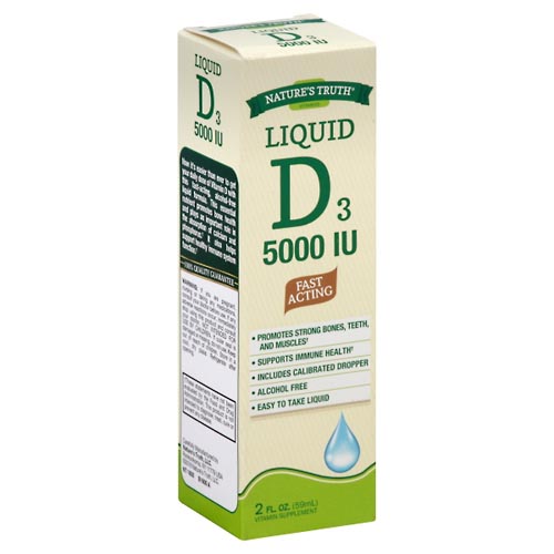 Image for Natures Truth Vitamin D3, 5000 IU, Fast Acting, Liquid,2oz from BEN'S FAMILY PHARMACY